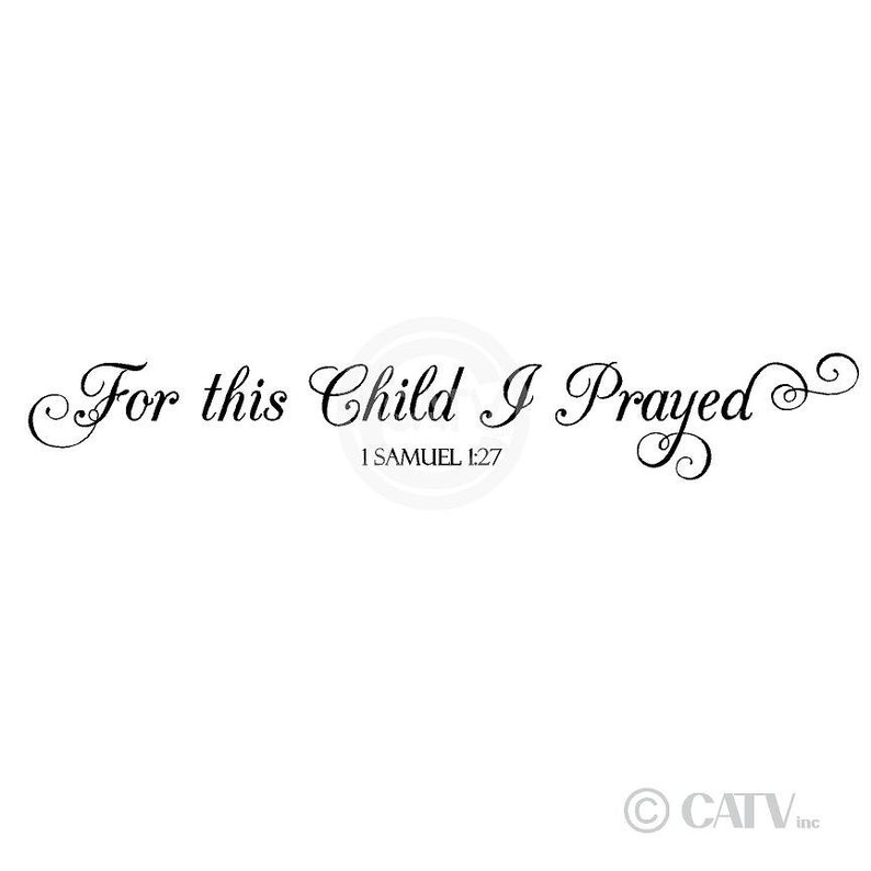 For This Child I Prayed vinyl lettering Wall Decal sticker quote saying art image 3