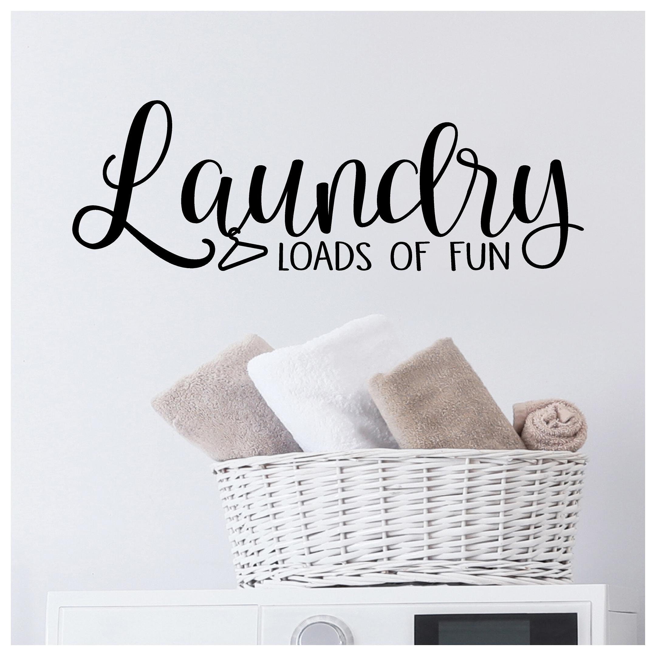 Laundry Loads of Fun Wall Decal Vinyl Lettering Laundry Room | Etsy