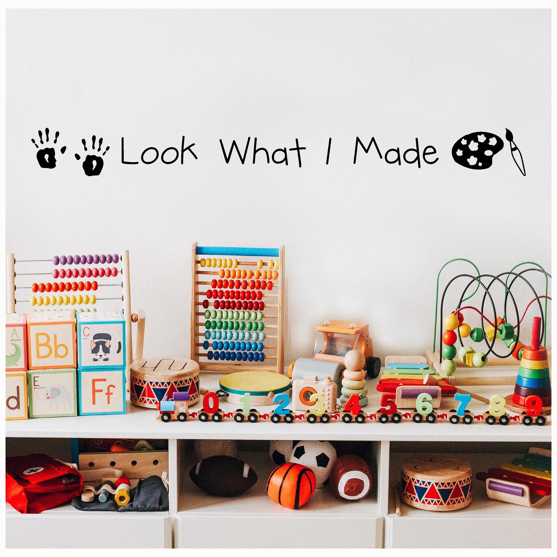 Look What I Made Kid's Artwork Display vinyl lettering | Etsy
