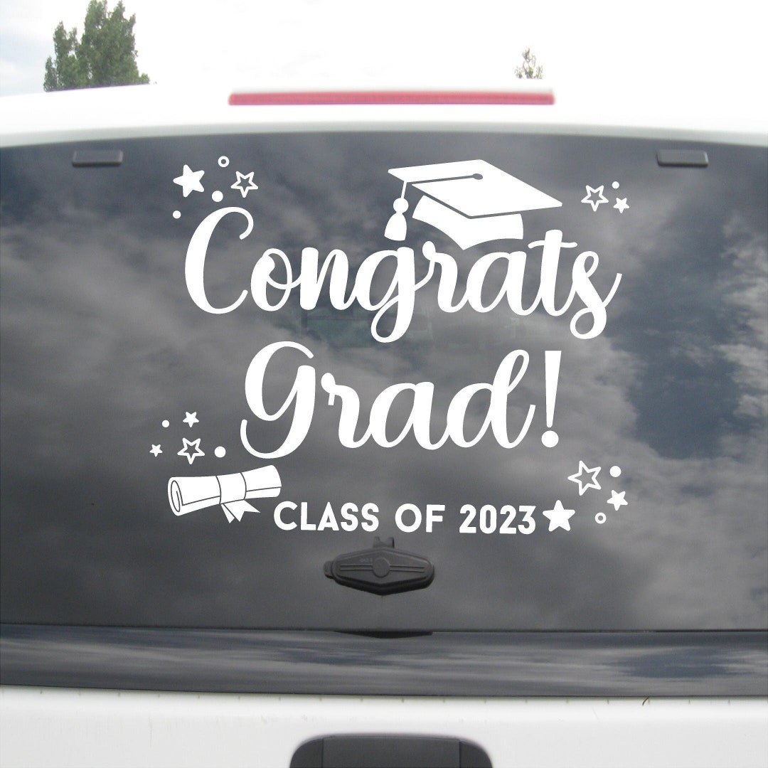 Congrats Grad Class of 2023 Graduation Cap Car Decorating Kit Etsy