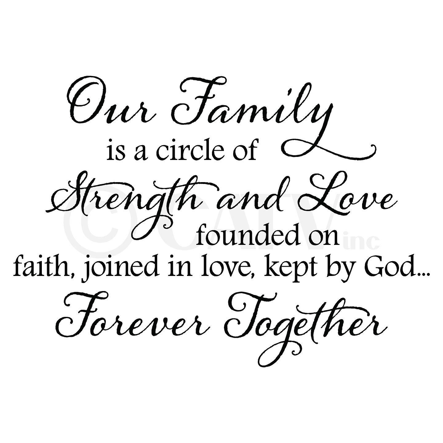 Our Family a Circle of Strength and Love Founded on Faith | Etsy