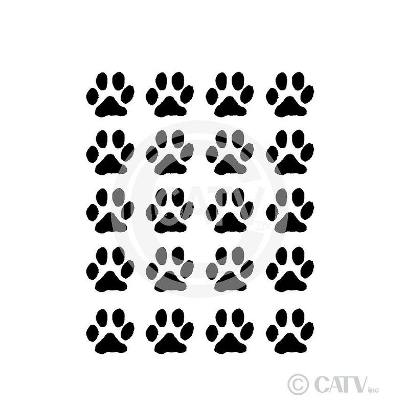 Paw Prints Dog Paw Prints Vinyl Lettering Art Decal Wall Etsy