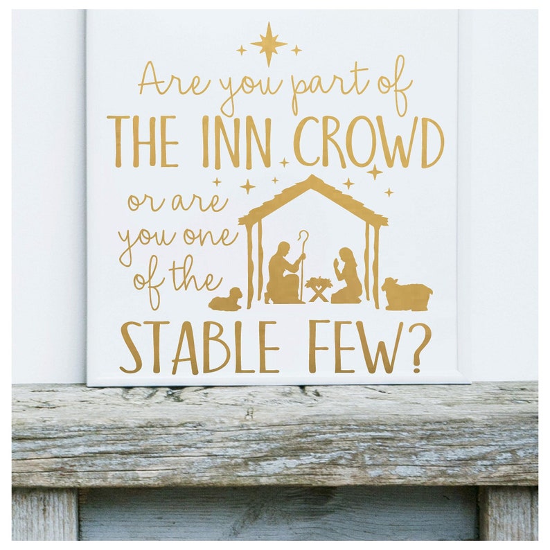 Are You Part of the Inn Crowd or Are You One of the Stable Few | Etsy