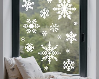 Winter Snowflake Decals Christmas Vinyl Lettering Wall Decal Window Stickers Laptop Sticker Home Decor Window Decals