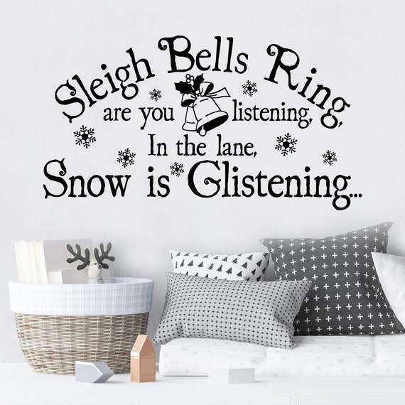 Small Snowflakes Set of 30 Vinyl Lettering Wall Pattern Decals (Navy)