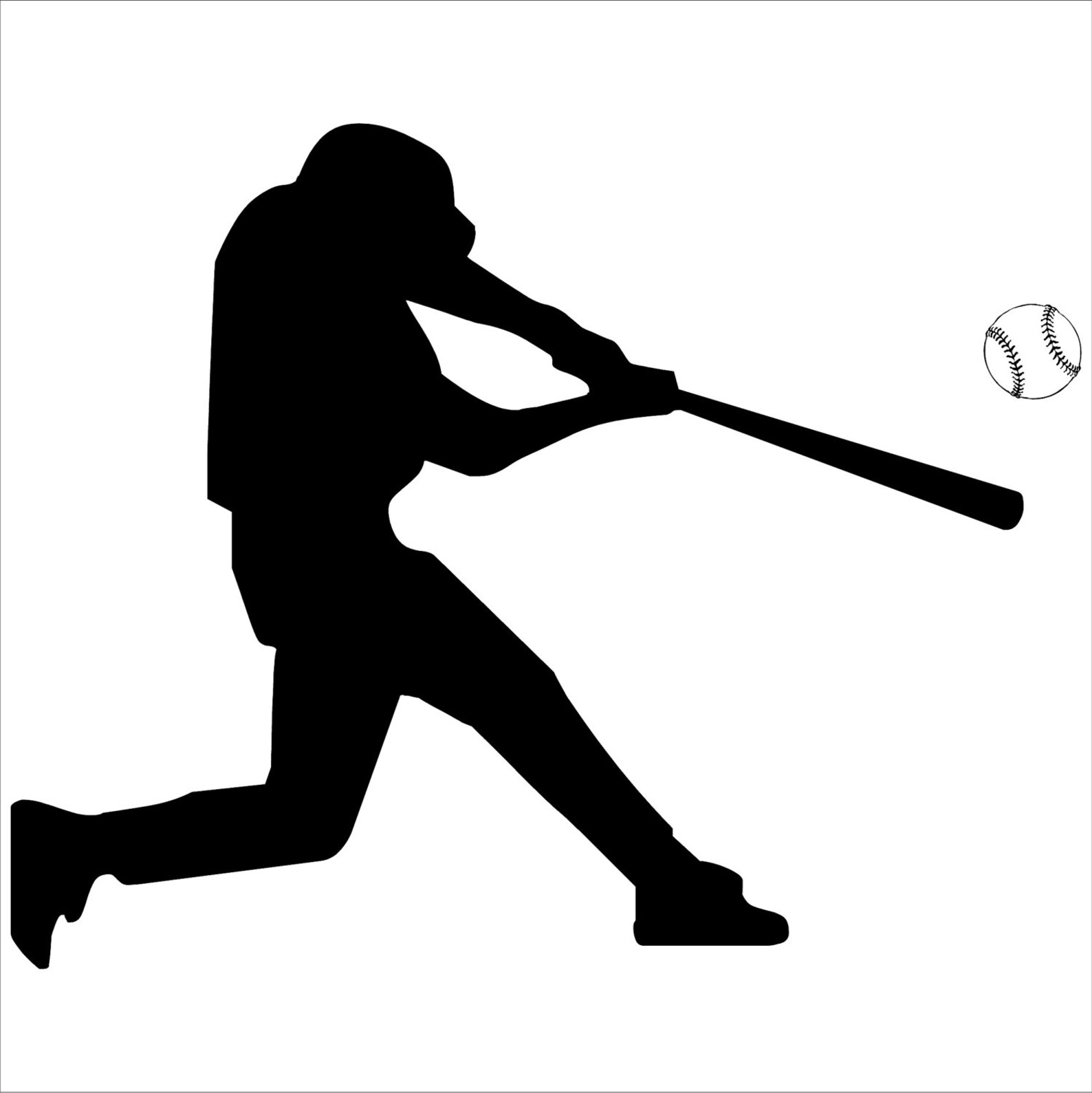 Baseball Player Silhouette Vinyl Wall Decals Baseball Sticker Etsy