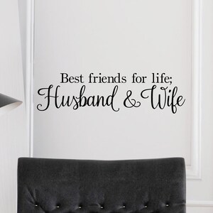 Best Friends For Life; Husband & Wife Vinyl Lettering Wedding Decal Home Decor Sticker bild 3