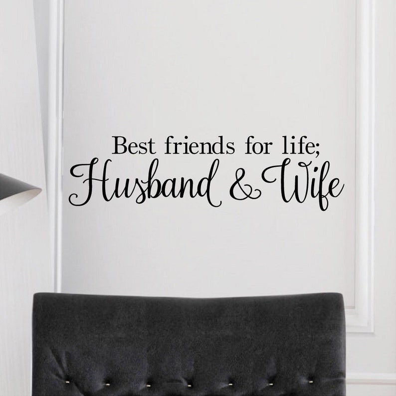 Best Friends For Life; Husband & Wife Vinyl Lettering Wedding Decal Home Decor Sticker bild 3