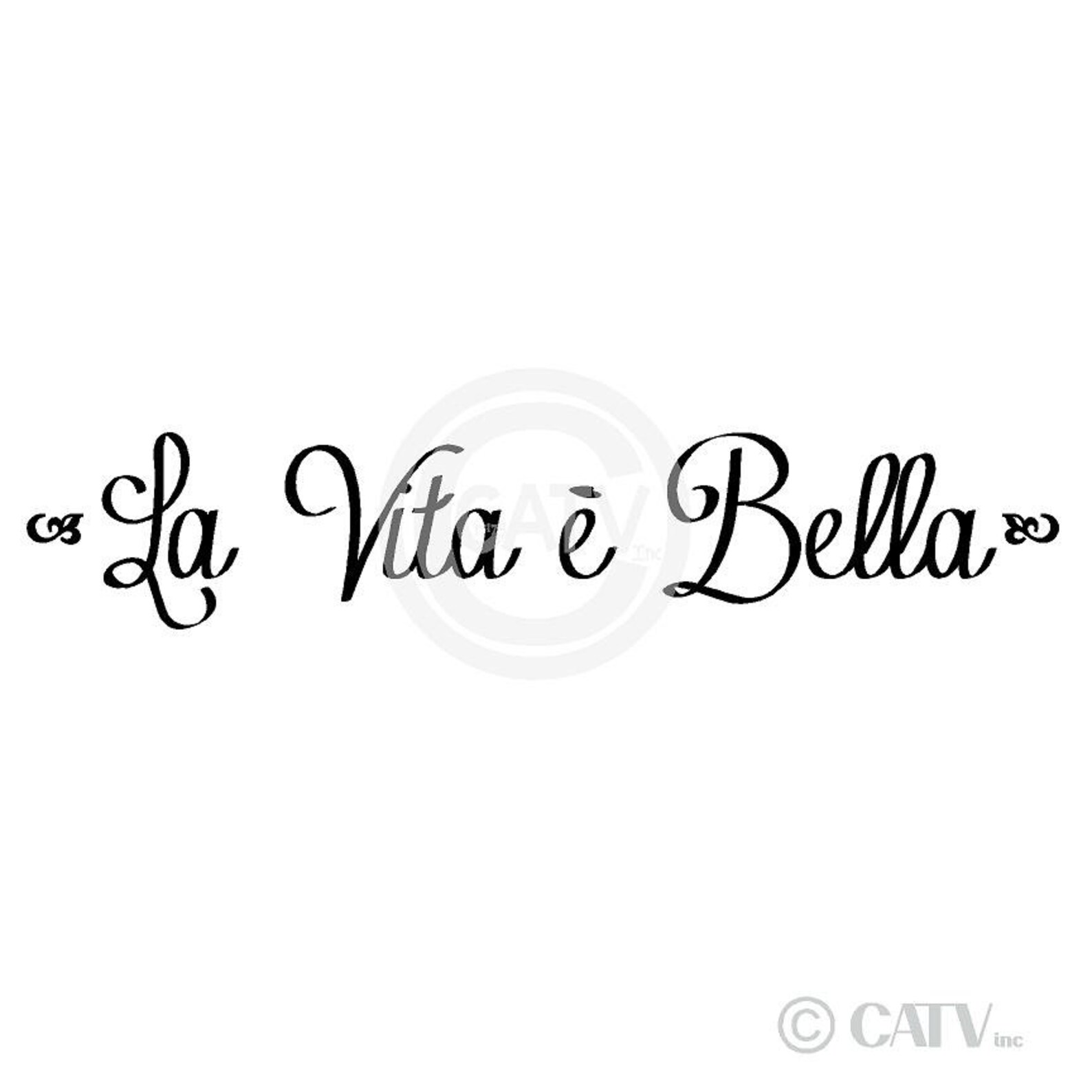 La Vita E Bella Life is Beautiful vinyl lettering wall decal Etsy Italia