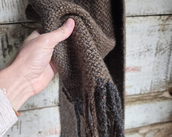 Handwoven Shetland  Leicester Scarf