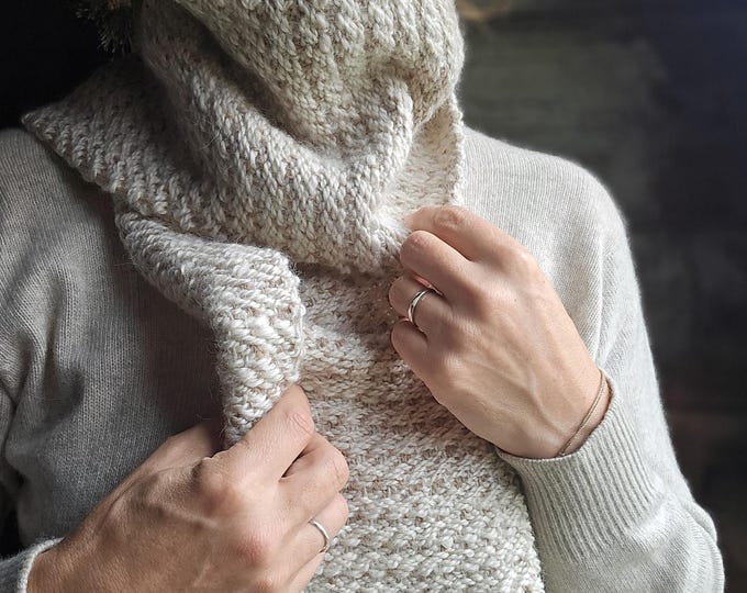 Shetland Creams Handwoven Scarf