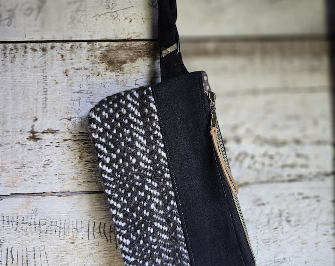Shetland Handwoven Black Clutch