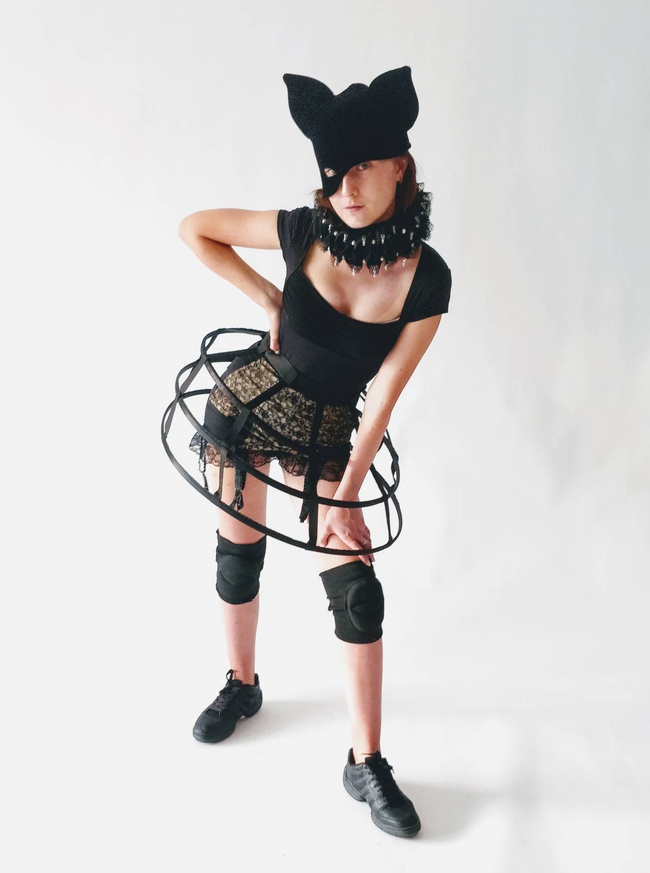 Erotic Pix - Black cat ears cosplay Anal large dildo woman