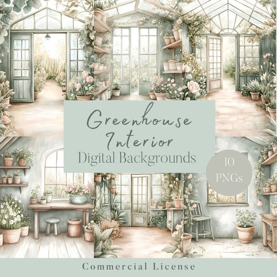 Greenhouse Background Exotic Greenery Sun-room And Captivating Reading Library