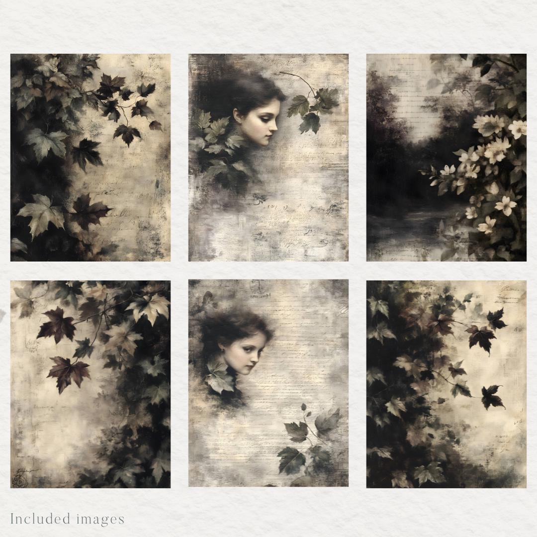 Gothic Victorian Junk Journal, Digital Printable Kit, Vintage Scrapbook ...