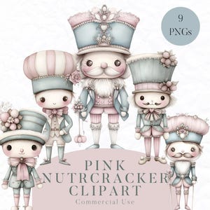 Quebra-nozes de Natal Rosa Clipart, Natal Floral, Quebra-nozes PNG, Quebra-nozes Rosa, Clipart Festivo, Clipart de Feriado, Uso Comercial