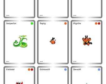Printable Pokemon Gen 05 Pixel Style Placeholder Cards - 156 Pokemon Binder slots - Digital Download TCG Binder Inserts