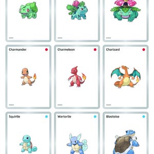 Carte segnaposto Pokemon Gen 01 stampabili - 151 slot per raccoglitori Pokemon - Inserti per raccoglitori TCG con download digitale