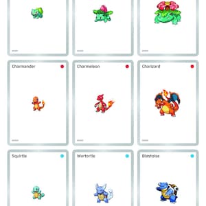 Printable Pokemon Gen 01 Pixel Style Placeholder Cards - 151 Pokemon Binder slots - Digital Download TCG Binder Inserts