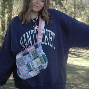 Vintage Patchwork Quilt Crossbody Bag
