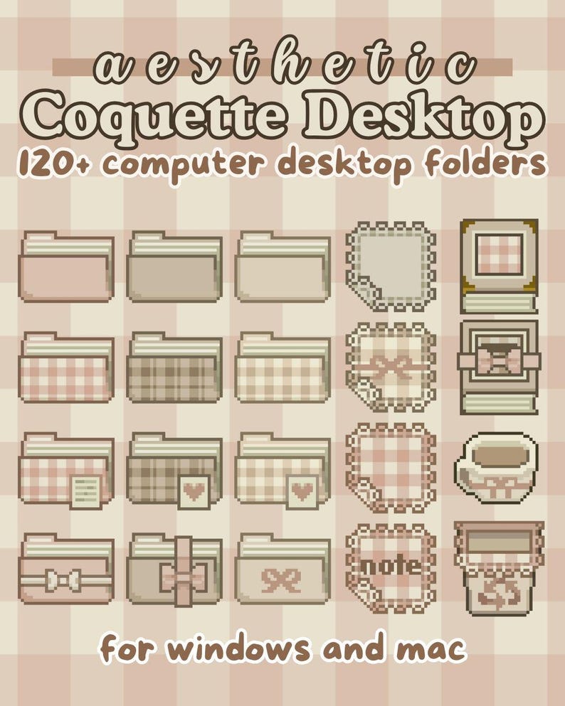 Soft Pink Coquette Desktop Folders – 139 Icons (PNG & ICO) - Etsy