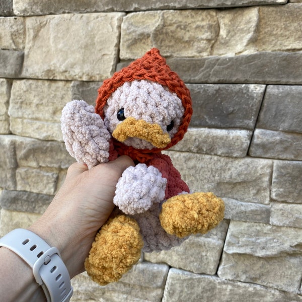 Peluche de petit canard avec bonnet amovible