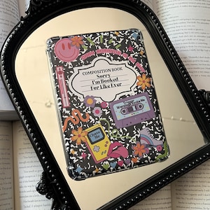 Nostalgic Kindle Insert Composition Book, Dark Romance Kindle Insert, Gothic Girl Kindle Insert, Bright Color Kindle Insert, Dark Romance
