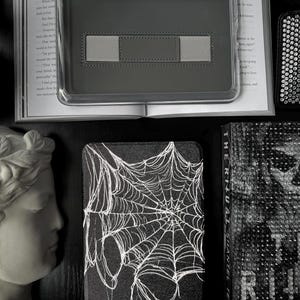 Spindelnätsfodral för Kindle, genomskinligt Kindle-fodral, Kindle Paperwhite-fodral, svart Kindle-fodral, gotiskt Kindle-fodral, mörk romantik Kindle-fodral