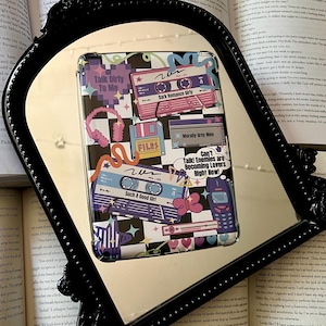 Nostalgic Kindle Insert Checkered Insert, Dark Romance Kindle Insert, Gothic Girl Kindle Insert, Bright Color Kindle Insert, Dark Romance