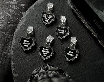 Dark Romance Charms, Dark Romance Trope Charms, Dark Romance USB C Charms, Dark Romance Lightning Charms, Bookish Dark Romance Charms