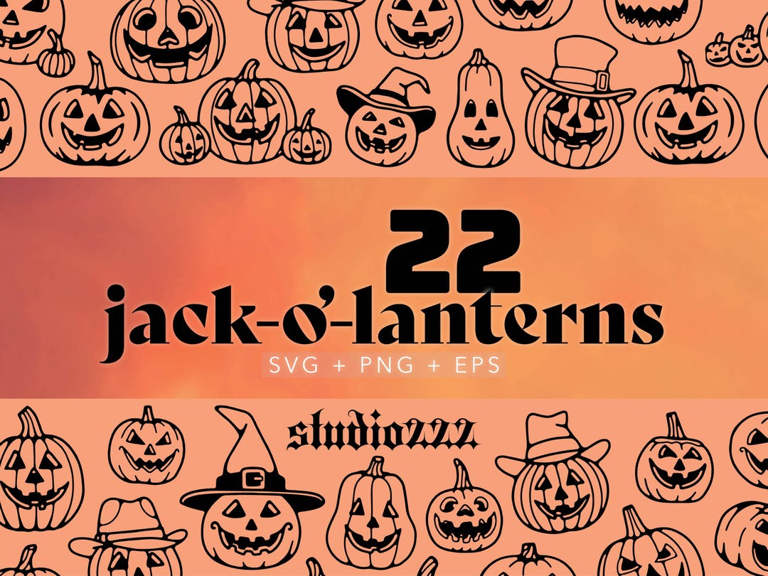 Hand-drawn Jack-o'-lantern SVG Bundle | Halloween Clipart PNG Cut File ...