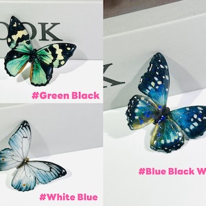 Blue Morpho Butterfly Necklace, Dainty Pendant Necklace, Fairy Resin Jewelry, Unique Gift for her image 8