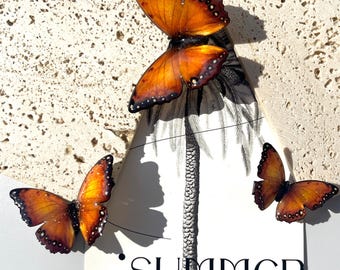 Juno Longwing Butterfly Hair Clips, Buterfly Side Hair Pins, Fairy Hair Accessories, Handmade Jewelry, Fall Gift for Her