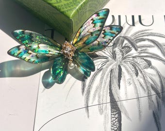 Dragonfly Hair Clips, Dragonfly Side Hair Pins, Fairy Hair Accessories, Handmade Jewelry, Gift for Her