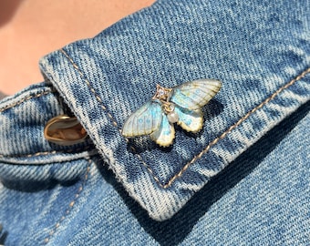 Delicate vlinderspeld-badge, vlinderminispelden, schattige reversspeld kraagspeld, handgemaakte natuursieraden, cadeaus voor haar