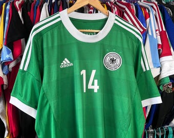 Adidas Germany Away Football Soccer Jersey #14 Badstuber XL