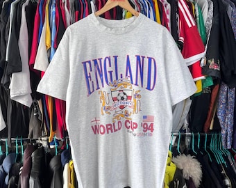 Maglietta vintage con la scritta "Inghilterra Vittoria Coppa del Mondo USA 1994" taglia XL
