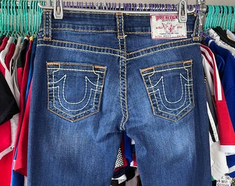 Pantalones vaqueros True Religion Becky para mujer, estilo Y2K, fabricados en EE. UU., talla 30.