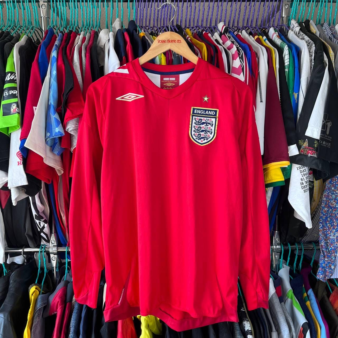 Vintage England Longsleeve Football Soccer Jersey Tshirt Size M - Etsy
