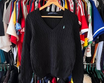 Vintage 90s Polo Bear Ralph Lauren Knit Sweater Medium Polo Bear