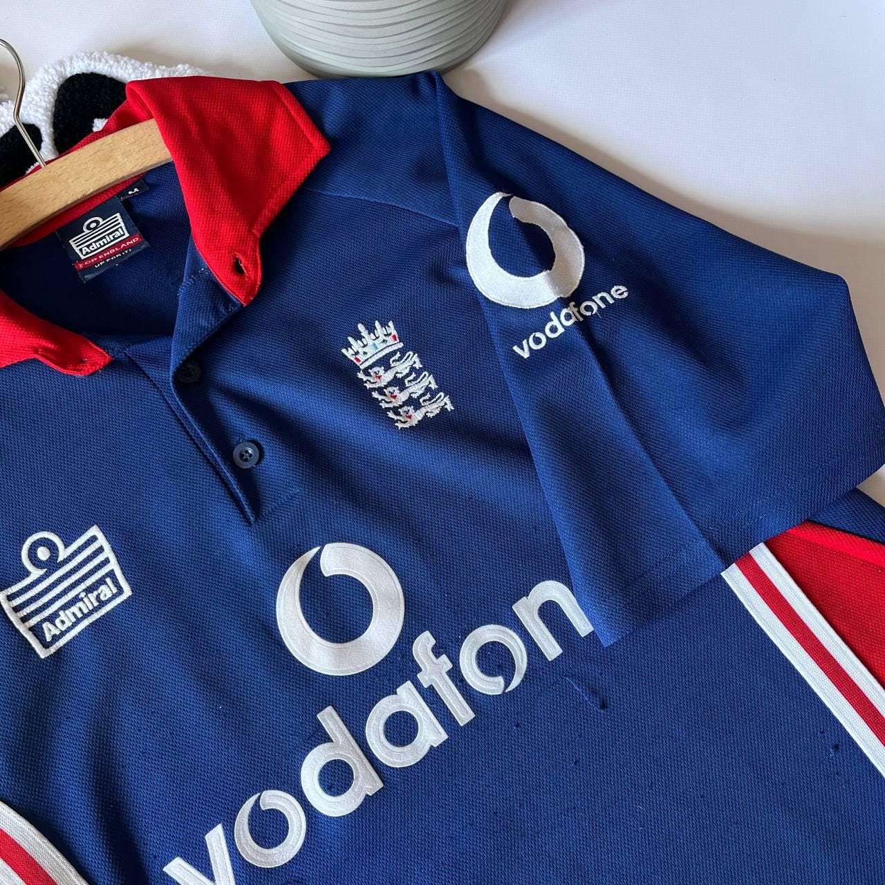 Maillot Vintage Admiral England Cricket Team - Taille XXL - Rouge - 100% Polyester