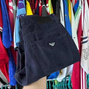 Vintage Armani Jeans Denim Navy Blue Pants Size 32