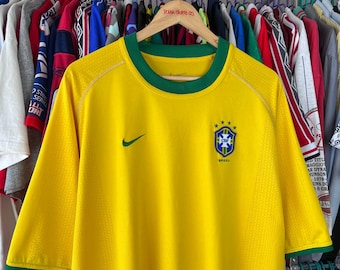 Vintage Nike Brasil 2000/2002 National Team Football Soccer Jersey Size XL