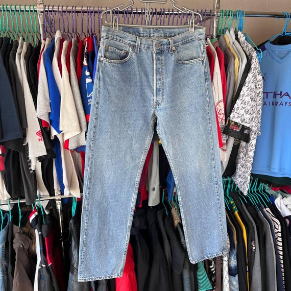 Vintage 90s Levis 501 Button Fly Denim Pants Made in USA Size