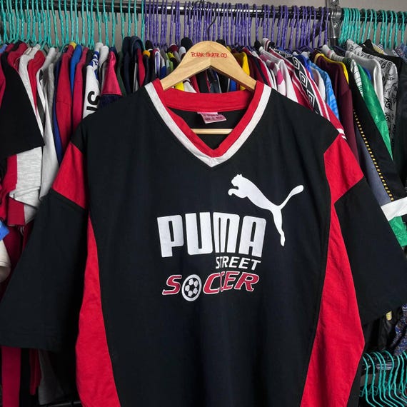 Vintage 90s Puma Street Soccer Cup Tshirt Retro Football Size L - Etsy