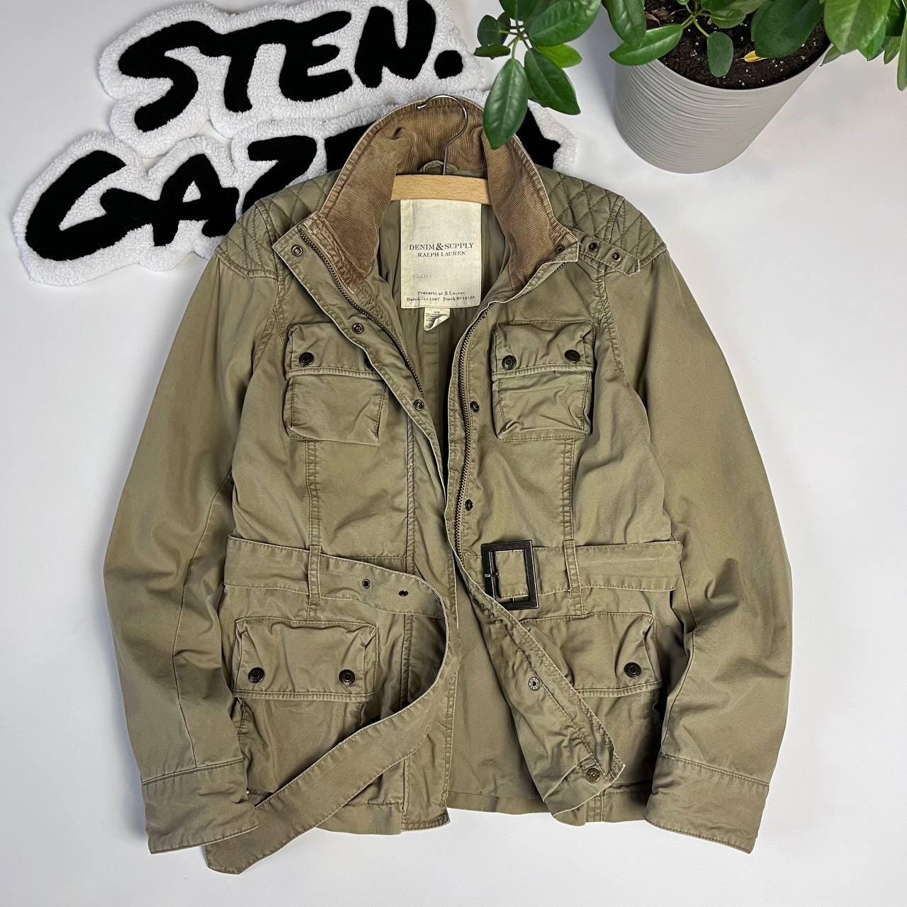 DENIM & SUPPLY RALPH RAURRN ミリタリージャケット S Ralph Lauren Denim&supply Multipocket Military Beige Jacket Size M