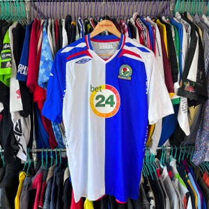 Blackburn Rovers FC Football Soccer Jersey Tshirt Size L