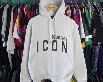 Dsquared2 ICON Big Logo White Hoodie Size S