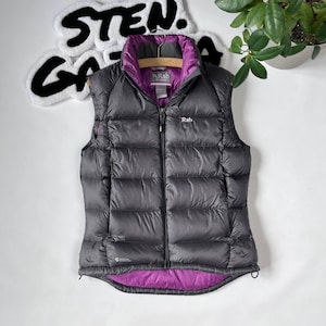 Rab Womens Neutrino Down Grey Bodywarmer Puffer Vest Gilet Pertex Quantum Sz S