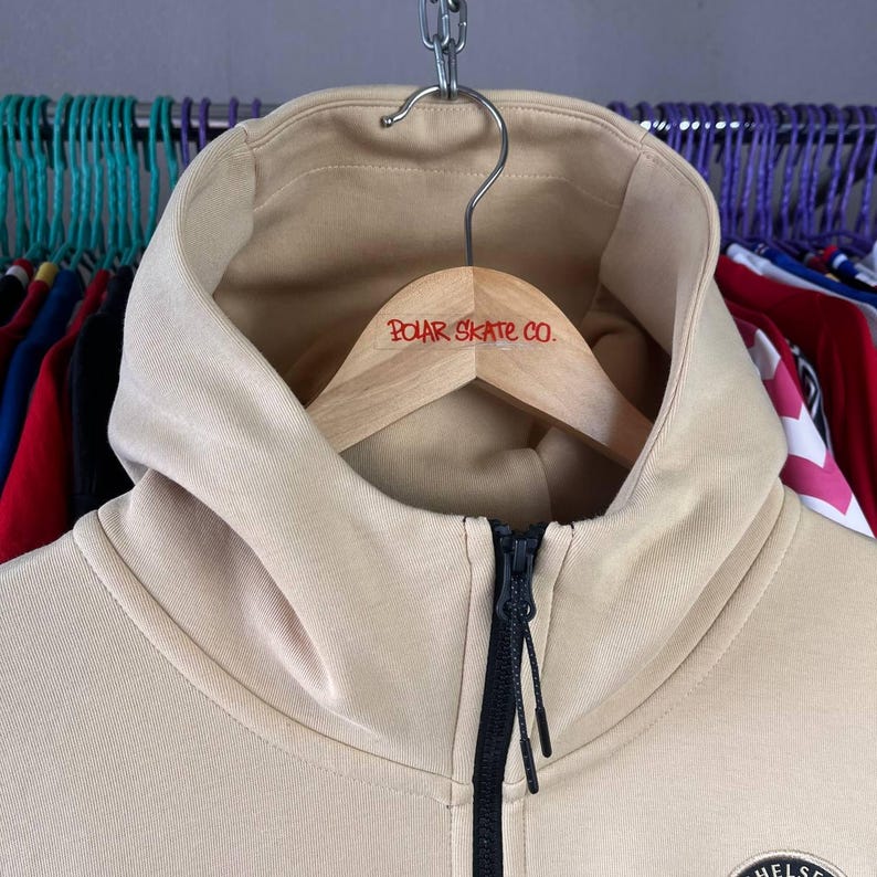 Sudadera con capucha y cremallera completa Nike Chelsea Tech Fleece color beige, talla M (fútbol americano/soccer) imagen 6